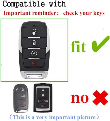Leather Compatible with ram Key fob Cover for Dodge 2019 2025 RAM 1500 2500 3500 Accessories 4 Buttons Keychain in Kuwait