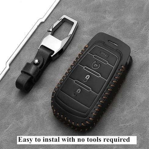 Leather Compatible with ram Key fob Cover for Dodge 2019 2025 RAM 1500 2500 3500 Accessories 4 Buttons Keychain in Kuwait