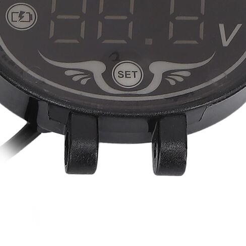 Aramox Motorcycle LED Voltmeter, Digital Voltage Measuring Device with Intelligent Low Voltage Alarm for Motorcycle Battery Monitor Input in Saudi Arabia
