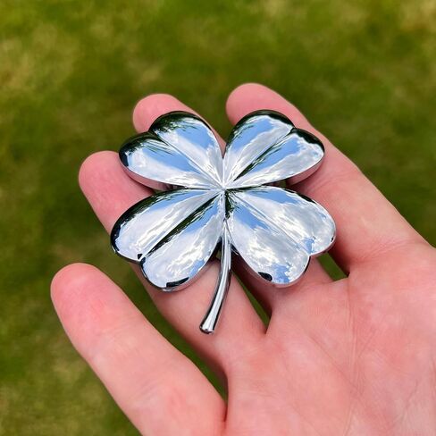 The 4 Leaf Clover Car Badge Emblem in Chrome in Saudi Arabia