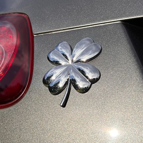 The 4 Leaf Clover Car Badge Emblem in Chrome in Saudi Arabia