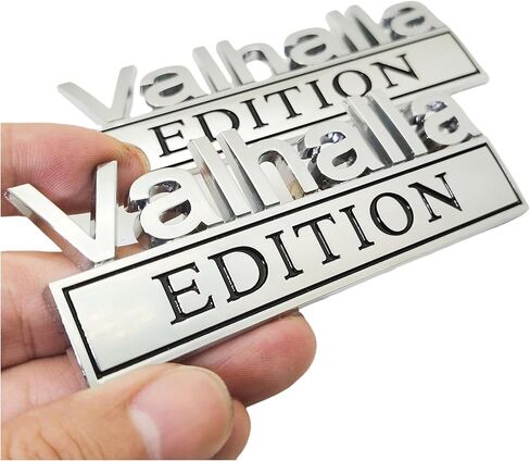 2Pack Vikings Valhalla Edition Auto Emblems Truck Badge 3D Car Bumper Sticker Metal Decal, Assassin's Creed Valhalla Edition Emblem 3D Badges Decals Car Replacement, Viking Seasons (Silver/Black) in Saudi Arabia