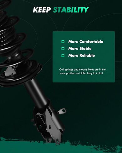 SCITOO - 2Pcs Front Complete Struts Spring Assembly + 2Pcs Rear Shock Absorbers Fits 2007-2012 for Mazda CX-7 Full Set Front Rear Complete Struts with 172494 349076 - Set of 4 in Saudi Arabia