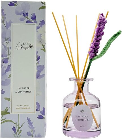 VANGIE Lily of The Valley Reed Diffuser for Home | Fresh Floral Scent | Elegant Glass Bottle with Handmade Flower | Long-Lasting, Vegan | Bedroom & Living Spaces in Saudi Arabia
