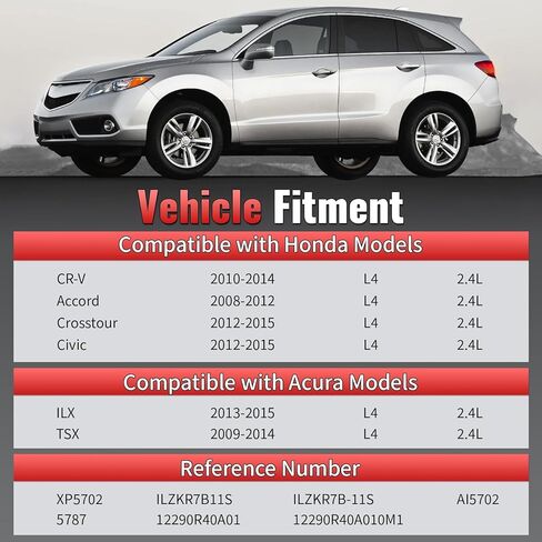 مجموعة من 4 شمعات إيريديوم 5787 ILZKR7B-11S - متوافقة مع Acura & Honda - CR-V 2010-2014، Accord 2008-2012، Crosstour 2012-2015، Civic 2012-2015، ILX 2013-2015، TSX - L4 2.4L in Kuwait