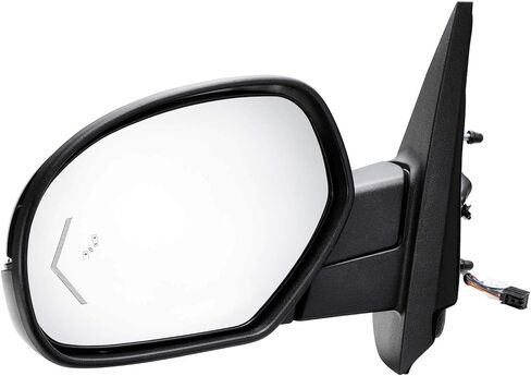 APA Replacement Power Folding Mirror fits 2009-2014 TAHOE YUKON SUBURBAN with LED Arrow Signal Blind Spot Detection Power Heated Puddle Memory Textured Black Cap Driver Left Side GM1320526 in Saudi Arabia