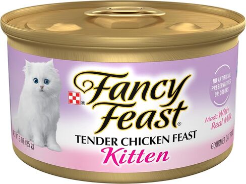 Purina Fancy Feast Kitten Tender Chicken Feast Wet Kitten Food Pate - (Pack of 24) 3 oz. Cans in Kuwait