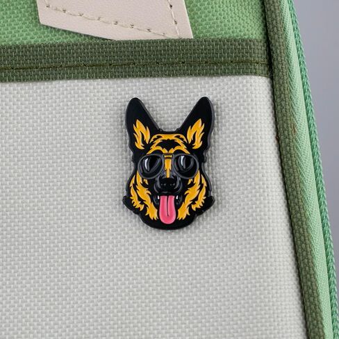 Cute German Shepherd Sunglasses Cool Dog Lover Enamel Pin, Funny German Shepherd Face Pin Brooch For Dog Mom Dad, Kawaii Animal Face Meme Brooch Badge, Puppy Meme Lapel Badges Gift For Pet Lover, Cartoon Puppy Jewelry Accessories in Saudi Arabia