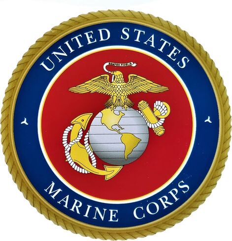 Officially Licensed U.S. Marine Corps (USMC) Emblem Decal | Sticker for Truck or Car Windows, Laptops, Tablets, etc. | Perfect Marine, Veteran & Military Gift | 5.25" Diameter | Old Dominion LLC in Kuwait