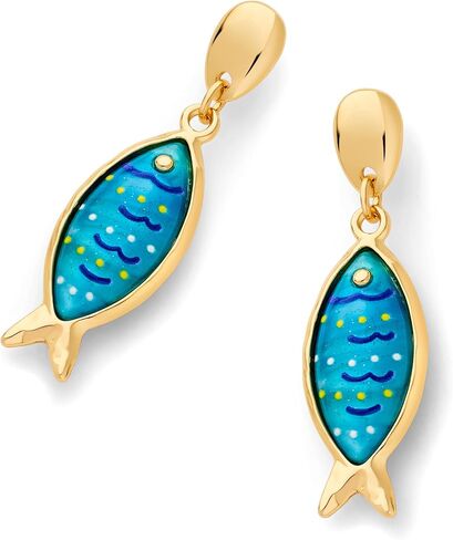 MUYAN Blue Boho Fish Earring for Women Acrylic Gold Fish Dangle Earrings Summer Vacation Beach Accessories in Kuwait