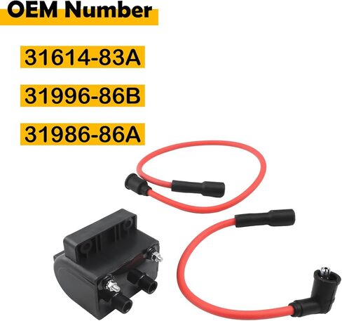 31614-83A 31996-86B 31986-86A Ignition Coil & Spark Plug Wire Cap Kit Compatible with Harley Sportster 1200 (1991-2003, Except XL1200S) & Sportster 883 XLH883/XL883 (1991-2003) in Kuwait