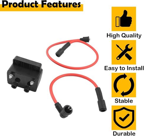 31614-83A 31996-86B 31986-86A Ignition Coil & Spark Plug Wire Cap Kit Compatible with Harley Sportster 1200 (1991-2003, Except XL1200S) & Sportster 883 XLH883/XL883 (1991-2003) in Kuwait