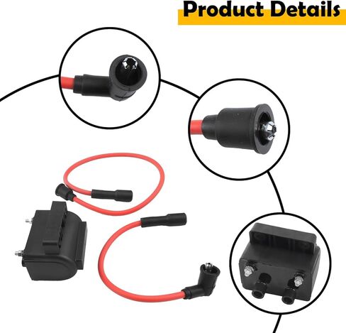 31614-83A 31996-86B 31986-86A Ignition Coil & Spark Plug Wire Cap Kit Compatible with Harley Sportster 1200 (1991-2003, Except XL1200S) & Sportster 883 XLH883/XL883 (1991-2003) in Kuwait