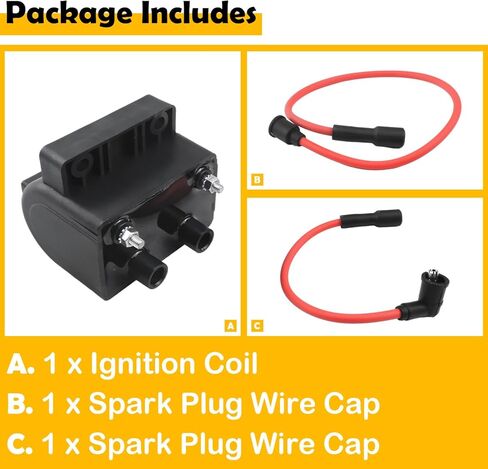 31614-83A 31996-86B 31986-86A Ignition Coil & Spark Plug Wire Cap Kit Compatible with Harley Sportster 1200 (1991-2003, Except XL1200S) & Sportster 883 XLH883/XL883 (1991-2003) in Kuwait