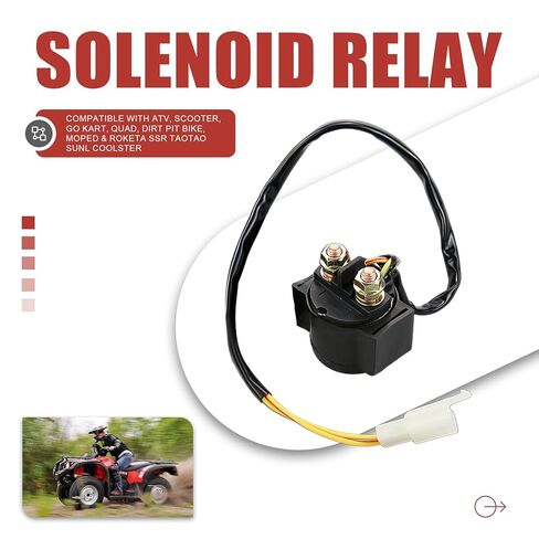 GY6 Starter Solenoid Relay for 50cc 70cc 90cc 110cc 125cc 150cc 200cc 250cc محركات رباعية الأشواط لـ ATV، سكوتر، Go Kart، Quad، Dirt Pit Bike، Moped & Roketa SSR Taotao Sunl Coolster in Kuwait