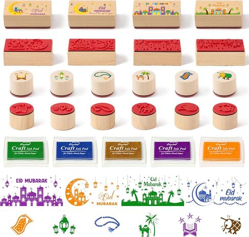 CJiangpo 15Pcs Valentine Wooden Rubber Stamps DIY Craft Card Ink Pads, Love Heart Decorative Rubber Stamps for Crafting Scrapbook Card Making Kids Valentine’s Day Gift Favors in Saudi Arabia