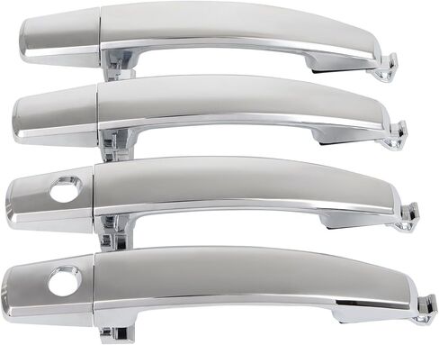Exterior Door Handle Left Driver Side and Right Passenger Side for 2007-2011 for Chevy for Aveo/2012-2015 for Chevy for Captiva Sport/2008-2010 for Saturn for Vue - Chrome 4pcs 96468266 in Kuwait