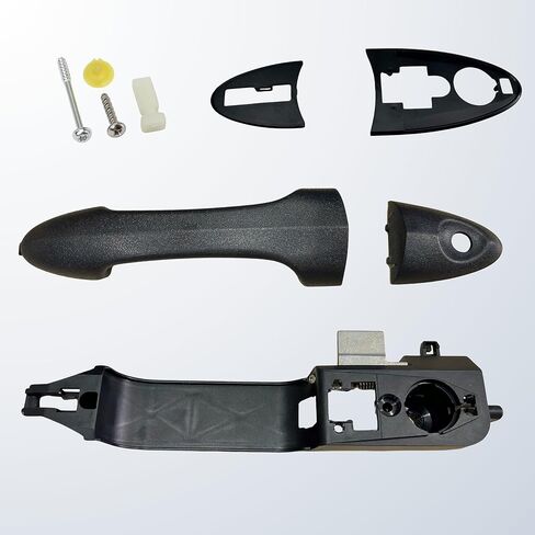 Front Driver Side Exterior Door Handle Reinforcement Plate Bracket Base Kit, Compatible with 2000‑2007 Ford Focus, Left Outer Door Handle Assembly (Texture Black), Replace YS8Z7822404BHA 6S43A224A36AC in Kuwait