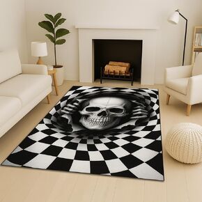 3D Optical Illusion Vortex Rug 3'x5' – Realistic Brick Well Hole Design, Soft Non-Slip Washable Area Rug for Living Room, Bedroom, Game Room Decor, Fun Modern Decor in Saudi Arabia