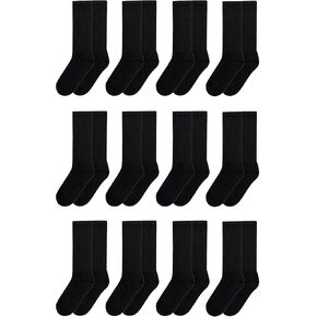 Los Angeles Apparel 12-Pack Unisex Sock, 9-11, Black in Kuwait