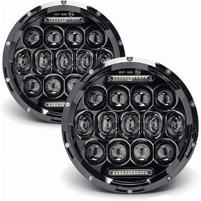 2 قطعة H6024 7 بوصة مصباح أمامي LED مستدير متوافق مع جيب رانجلر JK JKU CJ TJ LJ تشيفي S2 مياتا فورد دودج جي إم سي مازدا مياتا نيسان ماك VW AM General Hummer H1 H2 Land Rover Defender in Kuwait