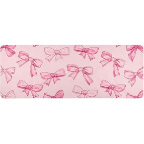 Pink Bow Non Slip Mouse Keyboard Pad Computer Mat for Office Home in Kuwait