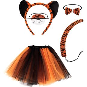 Animal Costumes 5PCS Tiger Lion Dog Cheetah Pig Costume Plush Cosplay Accessories in Kuwait