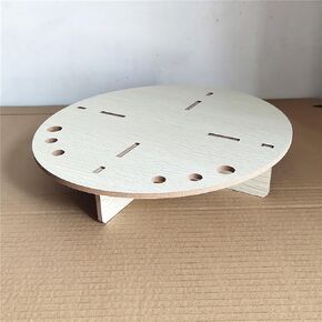حامل شاشة زاوية صغير مستدير لشاشة الكمبيوتر مقاس 24 × 26 سم، دعامة كمبيوتر قوسية عالمية لرفع الشاشة، رف منظم خشبي للكمبيوتر المحمول (اللون: أصلي) in Kuwait