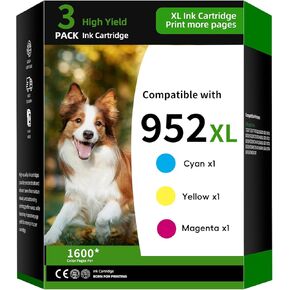 952XL Ink Cartridge 3-Pack Combo Pack Replacement for HP 952 | 952XL Ink Compatible with HP OfficeJet Pro 7720 7730 8724 8725 8726 8727 8728 Printer Ink (3PK C/M/Y) in Kuwait