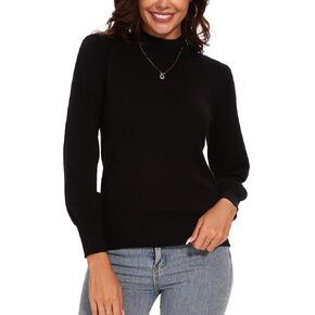 Spicy Sandia Women's Turtleneck Mock Neck Sweater Long Sleeves Casual Dressy Knit Pullover Tops Fall Winter Trendy in Kuwait