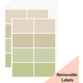 ملصقات علامات الاسم مقاس 2 × 3 بوصة، ملصقات علامات الاسم قابلة للإزالة، ملصقات ملصقات ملونة مقاومة للماء للمدرسة والفصول الدراسية والمكتب (160 قطعة، لون المعكرون) in Kuwait