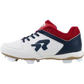 Ringor Flite Softball Turf Shoes with Pitching Toe - Lightweight and Durable Softball Shoes for Women - Black and White - Size 7 in Kuwait