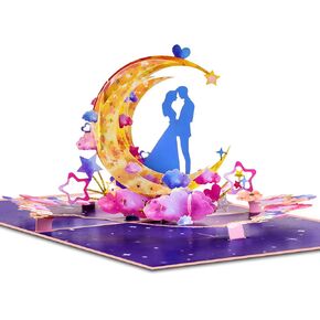 بطاقة زفاف منبثقة من Just Married من شركة GREETING ART، بطاقة رومانسية للعروس والعريس، والخطوبة، وبطاقة هدايا تهنئة الزفاف in Kuwait