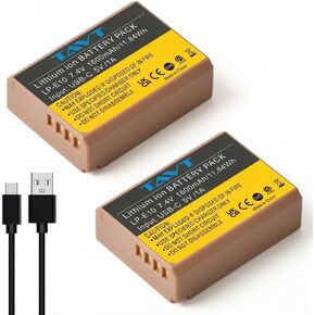 2-Pack LP-E10 Battery with Dual USB Charger with Smart LED Display for Canon Kiss X50, Kiss X70, EOS Rebel T3, T5, T6, T7, T100, EOS 1100D, 1200D,1300D, 1500D, 2000D Digital Camera in Kuwait