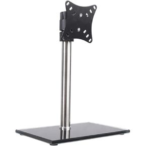 TV Stand - Tabletop TV Stand for 14-27 Inch LCD LED TVs - Height Adjustable TV Stand Stand with Tempered Glass Base in Kuwait