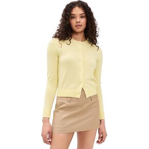 DUNST Women's Essential Crew Neck Knit Cardigan in Saudi Arabia