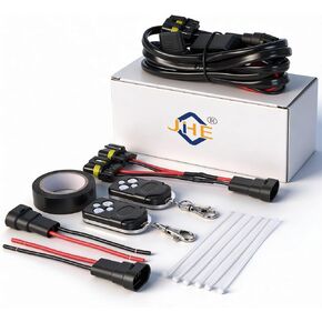 JHE 150W LED Light Bar Wiring Harness Kits,Wireless Remote Control Wiring Harness Kit for LED Light Bar/Fog Light/Pod Light/Work Light,16AWG,2KEYS in Kuwait