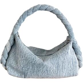 XPONNI Denim Purse for Women Dumpling Bag Y2k Denim Grunge Tote Bag Y2k Purse Y2k Aesthetic Crossbody Bag in Kuwait