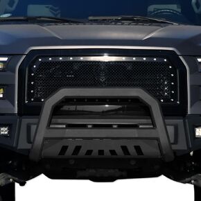 7422439943926 Compatible with 2010-2018 Jeep Wrangler JK Matte Black AVT Style Bull Bar Guard with Skid Plate in Saudi Arabia