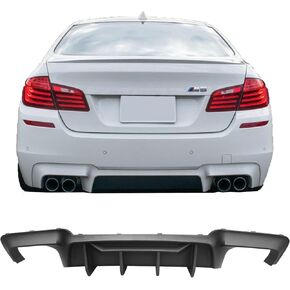 NINTE Rear Lip Fits for BMW F10 M5 with M Sport 2011 2012 2013 2014 2015 2016 ABS Painted Matte Black Quad Exhaust Bumper Diffuser in Kuwait