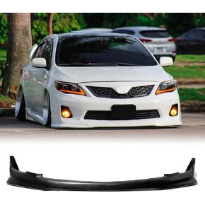 Front Bumper Lip Chin Spoiler, Compatible with 2011-2013 Toyota Corolla (USA Model Only), TRD Style Flexible Polyurethane(PU) Front Lower Splitter Protector, Unpainted Black, 1PC in Kuwait