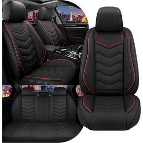 CTDS Car Seat Covers for Toyota 4Runner 2000-2026, Stylish Sport Seat Cover, Premium Nappa Leather Car Seat Cover. Automobile Seat Covers Sets.(Luxury 5 Seats/Black Red) in Kuwait