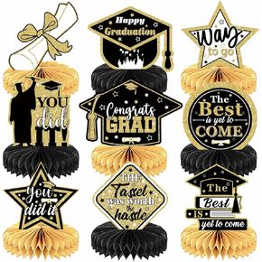 Centerpiece for Table Decorations, 9 Pcs 3D Honeycomb Certerpieces for Party Supplie(St. Patrick's Day) in Kuwait