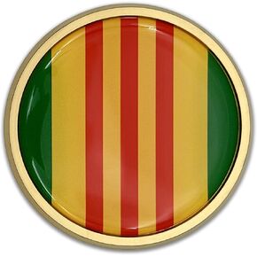 Vietnam Veteran Gold Plastic Emblem for Cars, Trucks, SUVs and All Auto | Universal Fit at 3.4" | Weatherproof | Made in The USA in Kuwait