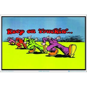 ملصقات العقرب تبقى على Truckin (بواسطة R. Crumb) ملصق Blacklight - مادة متجمعة أصلية متفاعلة مع الضوء الأسود - 35 بوصة × 23 بوصة in Kuwait