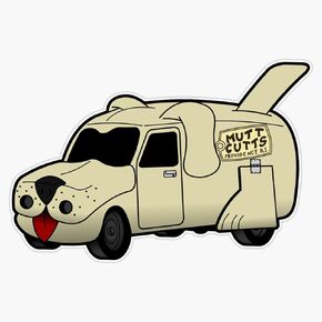 Mutt Cutts Van Sticker Sticker Decal Bumper Sticker Waterproof 5" in Kuwait