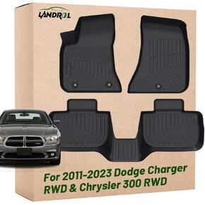 Car Floor Mats Replacement for 2011-2023 Dodge Charger RWD/Chrysler 300 RWD (NOT for AWD) Protection Liners Custom Fit Waterproof Heavy Duty Durable Odorless Carpet All Weather in Kuwait