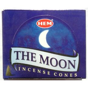 The Moon Incense Cone - Hem Cones - 10 cones plus burner per box - Sold in a set of 4 boxes in Kuwait