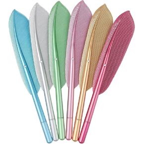 6Pcs/6Colors Novelty Feather Pens - Vintage Funny Feather Gel Pens - Black Ink Stylish Ballpoint Pens - Signing Pen for Guest Signature Home School Office Bithday Wedding Bridal Party in Kuwait