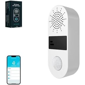 Tuya Sound & Strobe Light Alarm Alarm Smart Pir Motion Convector With 130dB Sound Security Seren Light 4 Order Modes Home Security System متوافق مع Alexa/Google Assistant (1) in Kuwait